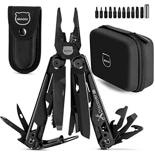 Multi Herramientas Y Navajas, Tools MIAOKE Multitool 23 en 1 con caja de regalo de alta calidad, destornilladores, destornilladores, destornilladores, abridor de botellas, alicates de cuchillo de...
