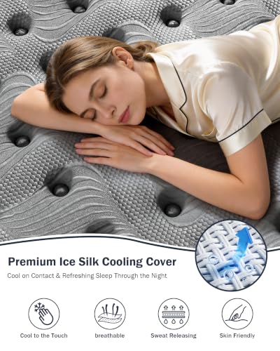 Image of Firm Full Size Mattress 12 inch, Cooling Hybrid Mattress in a Box with 5-Zone Support, Luxury Hotel-Collection Design, Enhanced Back & Hip Support, Fiberglass-Free & CertiPUR-US, 365-Night Trial