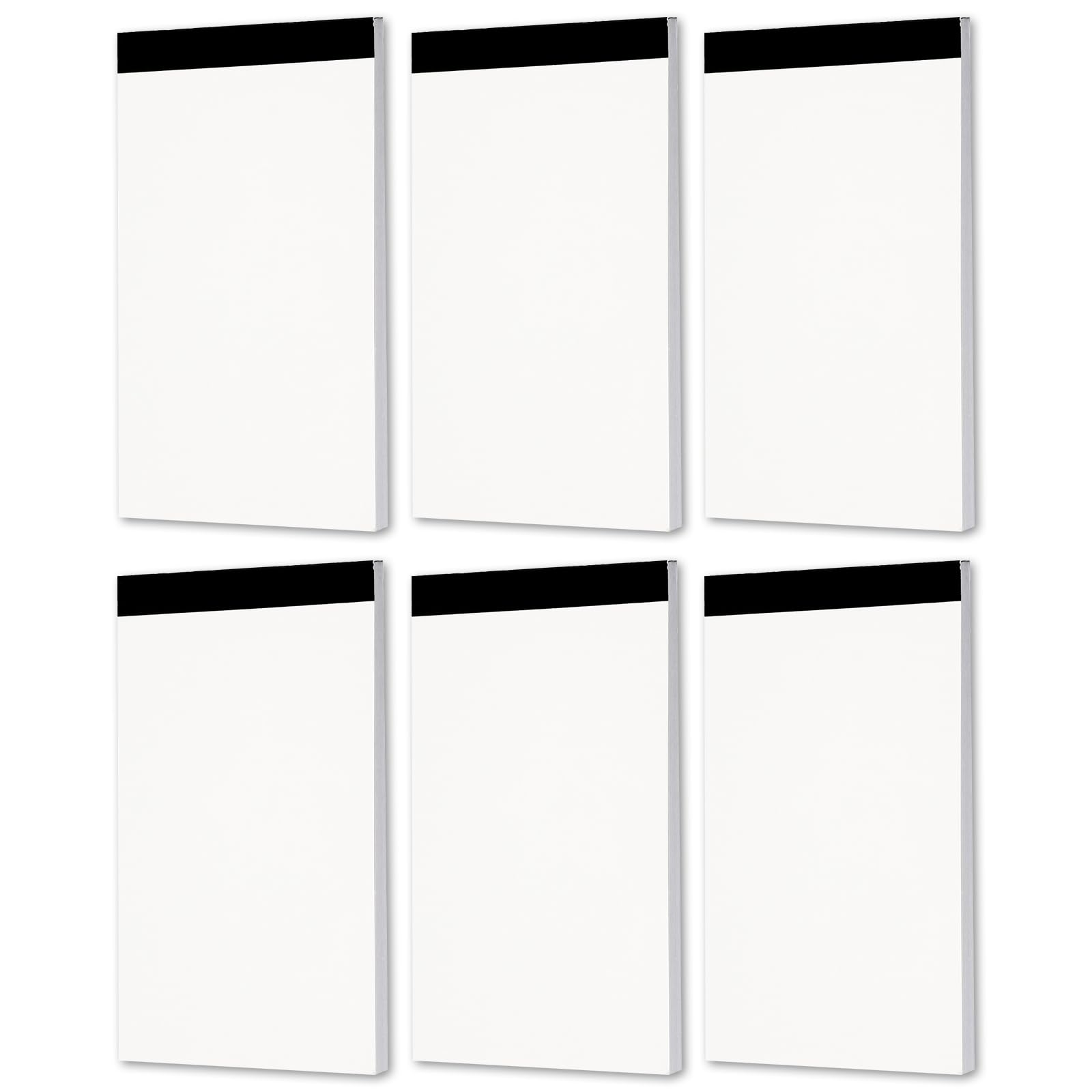 XLIUAX 6 Pack Blank Notepads, 3 x 5 Inch Blank Memo Writing Note Pads with 50 Sheets Paper Mini Pocket Notebook for Taking Notes Reminders Organization Planning Home Office School Restaurant Supplies