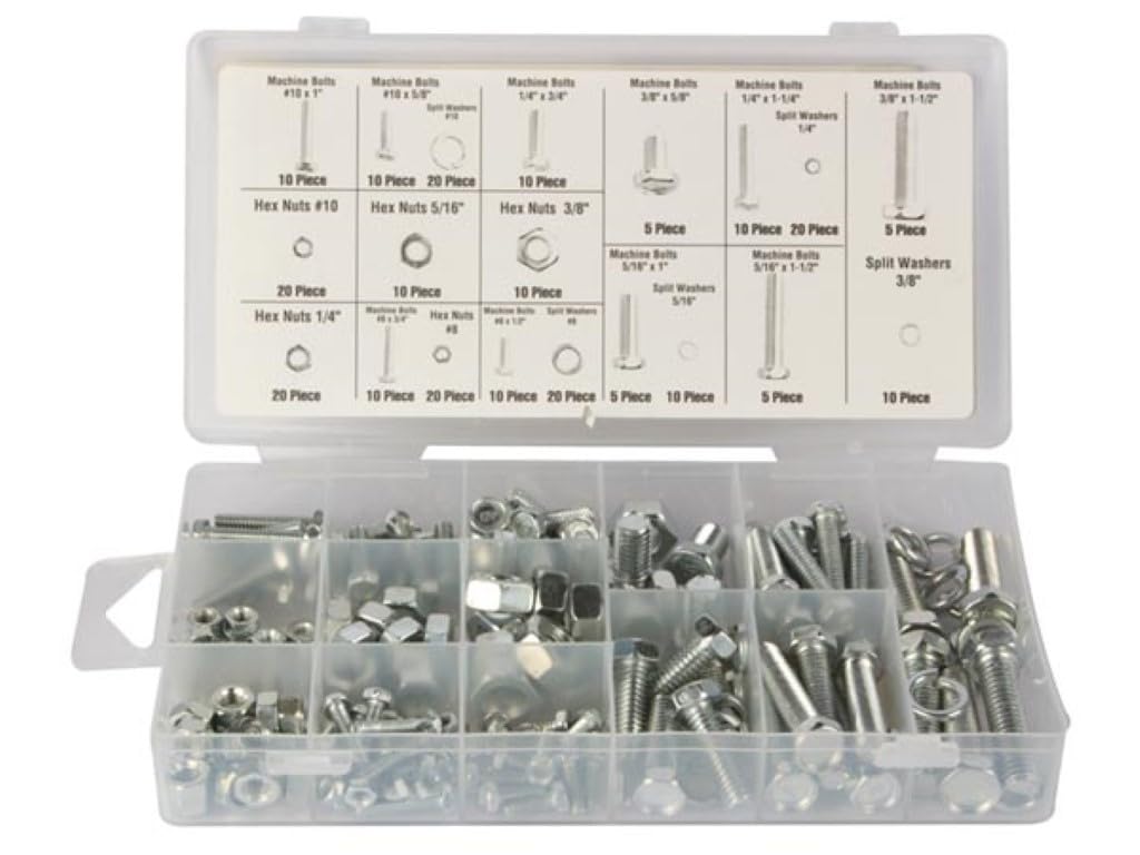 PEREL HAS06 Muttern- und Bolzen-Sortiment, 240er Pack