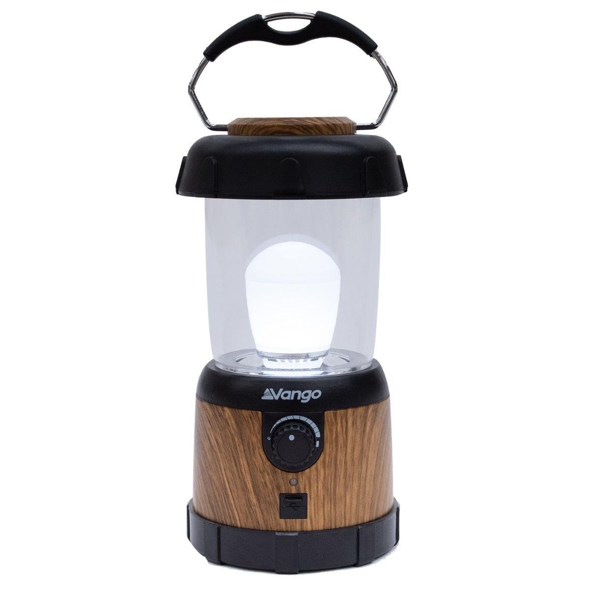 Unisex Brown Vango Nova 200 Recharge Lantern - Wood Effect - Camping Lantern - One Size