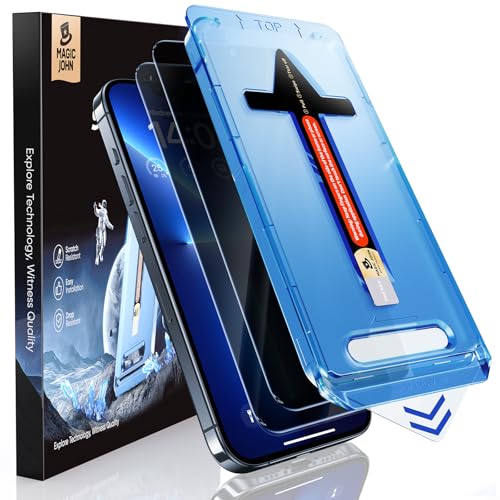 MAGIC JOHN 2 Stück für iPhone 13 Pro Max/iPhone 14 Plus für Sichtschutzfolie (6 7 Zoll) 28-Grad-schutzwinkel-Einfaches Auto-Dust-Eliminierung 9H Bläschenfrei Einfache Installation