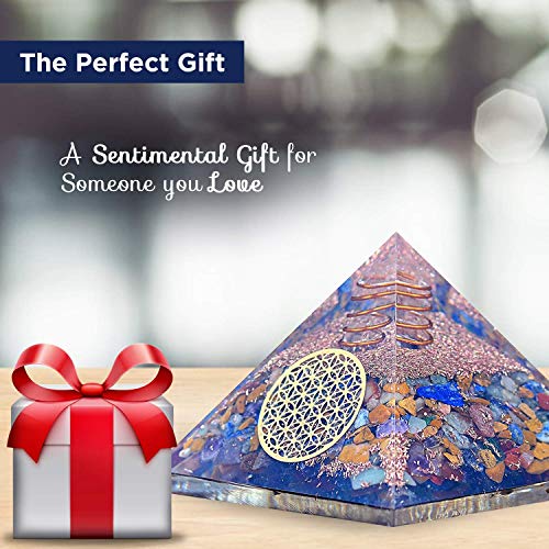 Mix 7 Chakras Healing Stones Pyramid –Amethyst, Lapis Lazuli, Blue Aventurine, Green Aventurine, Yellow Aventurine, Red Carnelian And Red Jasper For Spiritual Cleansing #TOP7