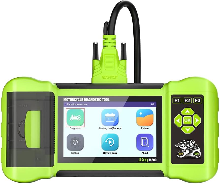 M300 Professional Motorcycle Diagnostic Instrument, Battery Tester,Support Software Upgrade and Printing,All System Diagnostic Fault Code Reader