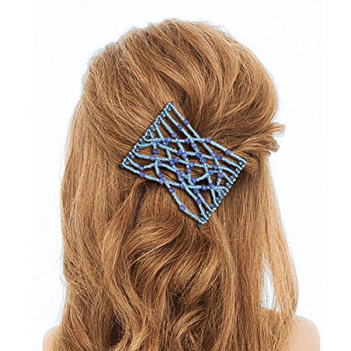 6 Pieces Magic Ez Combs, Hanhan Stretch Beaded Hair Combs Elastic Pearls Hair Clips Stretchy Hair Hairpins Double Slides Hair Combs For Women Ladies Girls Diy Hair Styling Accessories #TOP6