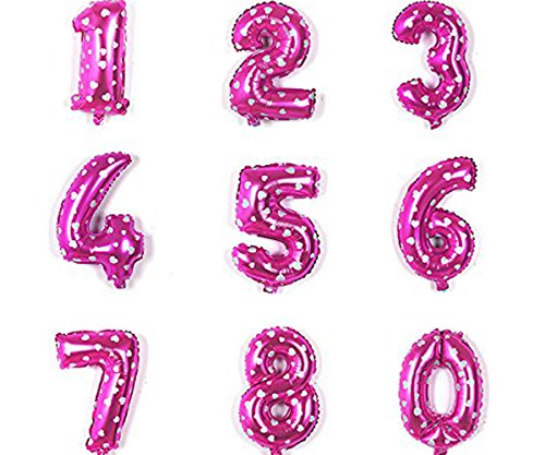 Image of AMFIN 17 inch 2 Number Foil Balloon, Birthday Decoration Items [Helium Supported] - Pink