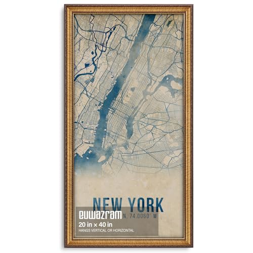 euwazram 20x40 Classic Gold Picture Frame - Single Frame 20 x 40 Ornate Vintage Poster Frame for Wall Decor & Gallery Walls
