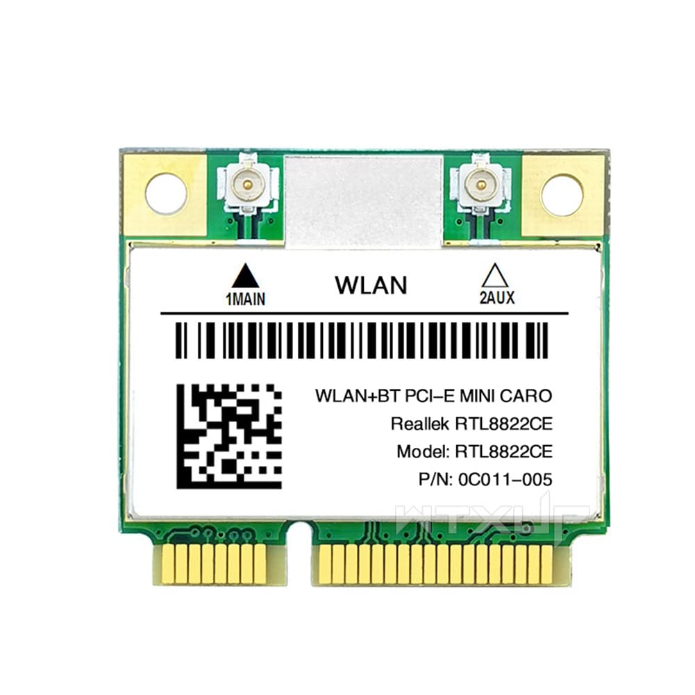 RTL8822CE 1200Mbps 2,4G/5Ghz 802.11AC Tarjeta WiFi Red Mini PCIe Bluetooth 5,0 Compatible con Ordenador PortáTil/PC 10/11