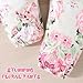 GDTOGRT Baby Girl Clothes Newborn Outfit Infant Ruffle Sleeve Romper and Floral Pants with Cute Headband Sets Baby Clothes for Girls 0-3 Months - Pink