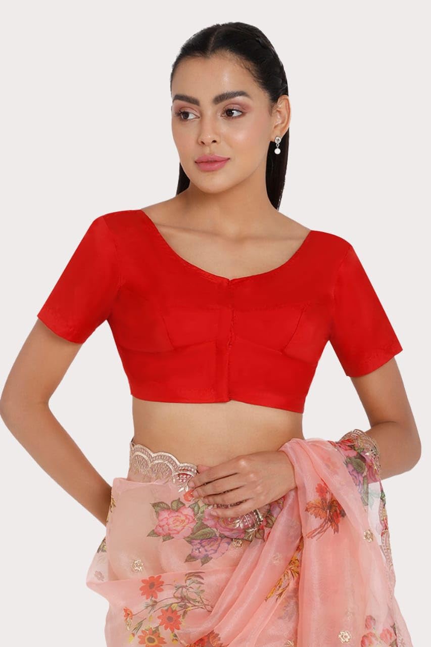 Cotton Plain Blouse with Multicolour(Pack of 6)-image-13