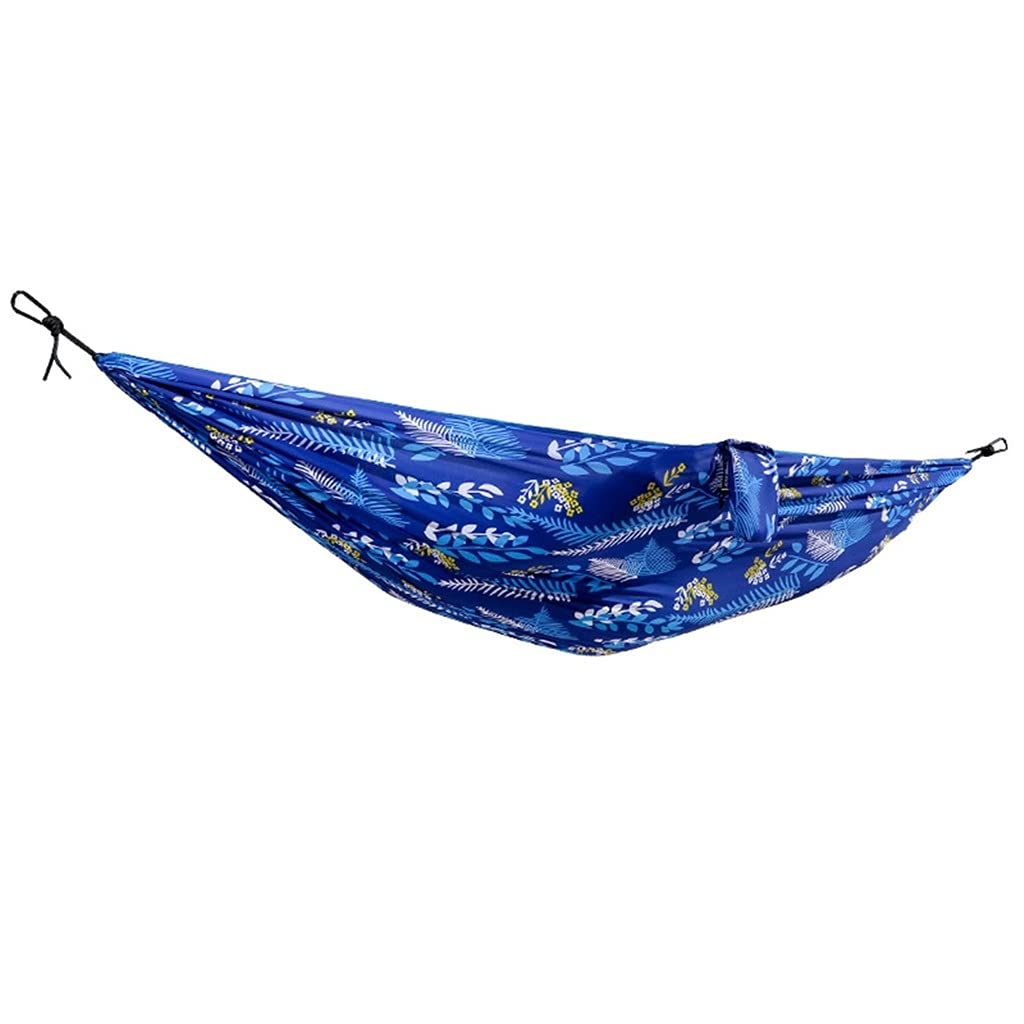 Podróżny hamak kempingowy Przenośne hamak na świeżym powietrzu, hamak przeciw kołowe do plecaka na biwakowe podwórko na podróż ogrodu plażę (Color : Blauw)