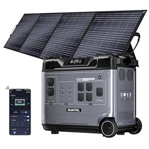 OUKITEL P5000 Pro Solargenerator mit 400W Solarpanel, 5120Wh Powerstation mit 5×4000W AC-Steckdosen (8000W Spitzenleistung), 1800W Schnellladung, Notstromversorgung für Zuhause, Notfall-Backup-Akku