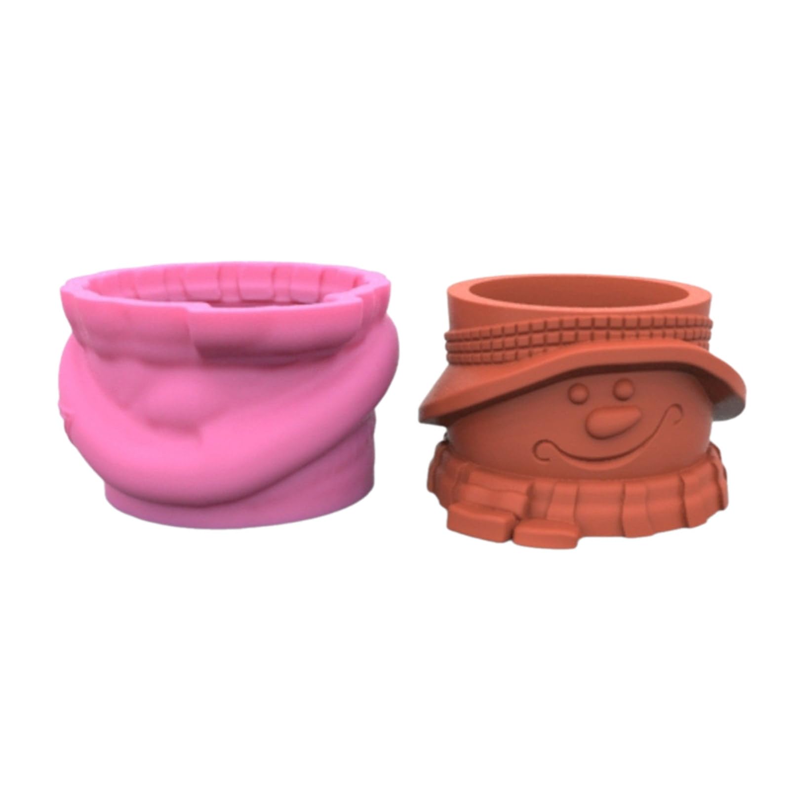 NEWFT Pen Holder Flower Silicone Mold Snowman Doll Concrete Mold Decoration Tools Planter Making Supplies