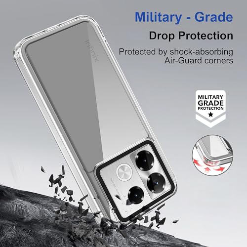 Image of Zapcase Back Case Cover for Infinix Note 40 Pro Plus 5G | Compatible for Infinix Note 40 Pro Plus 5G Back Cover | Case Cover with Camera Protection | (TPU + PC | Transparent)