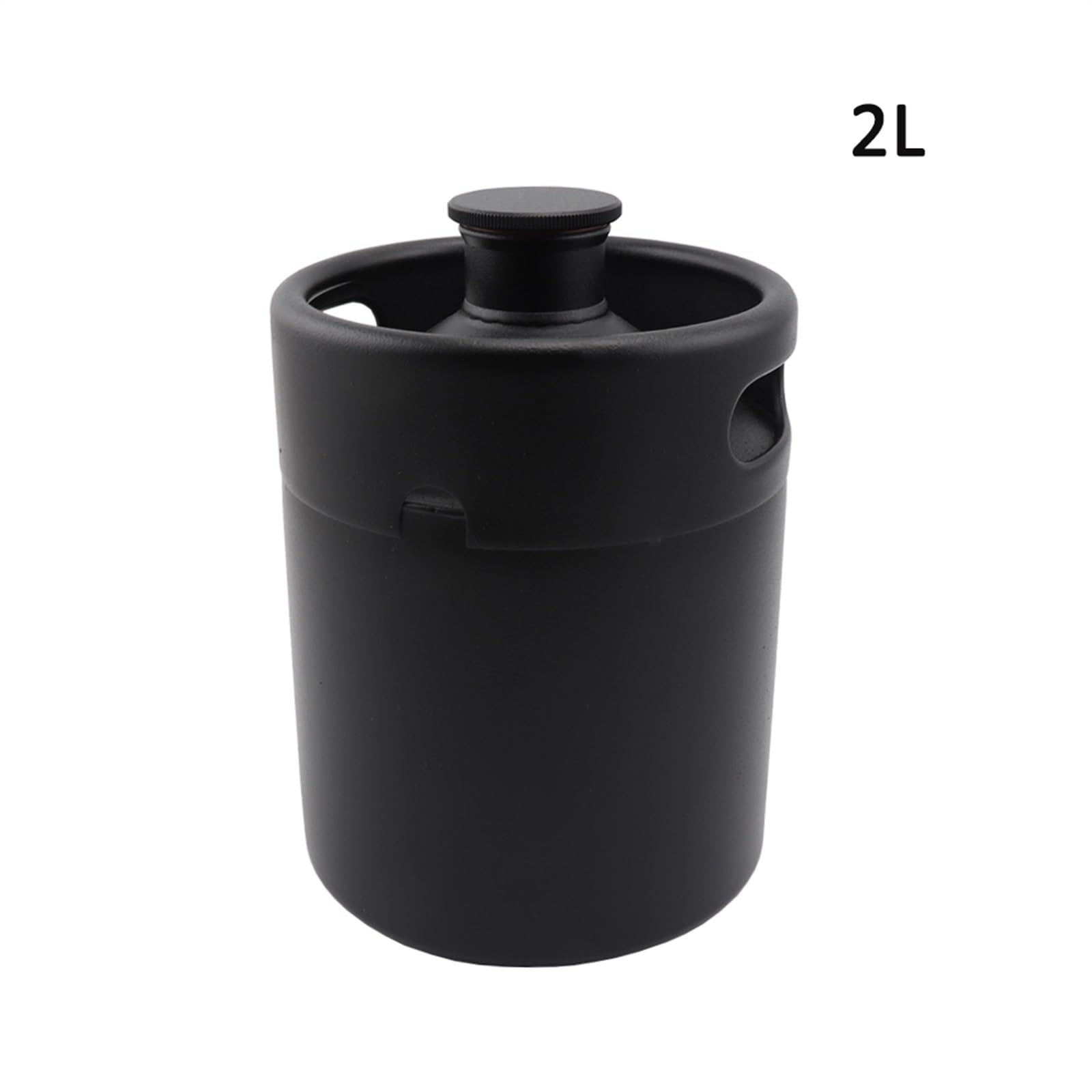 bierbrauset 2L/3.6L/5L Bierfass Minifässer Mattschwarz Homebrew Craft Beer Growler mit Deckel Heimbrausystem(3.6L)