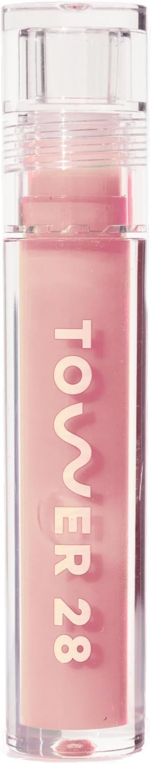 ShineOn Lip Gloss Jelly - Hydrating Tinted Lip Balm + Milky Gloss for Sensitive Lips - Non-Sticky + High-Shine Jelly Formula with Nourishing Oil Blend - Oat - Peachy Pink (0.13)