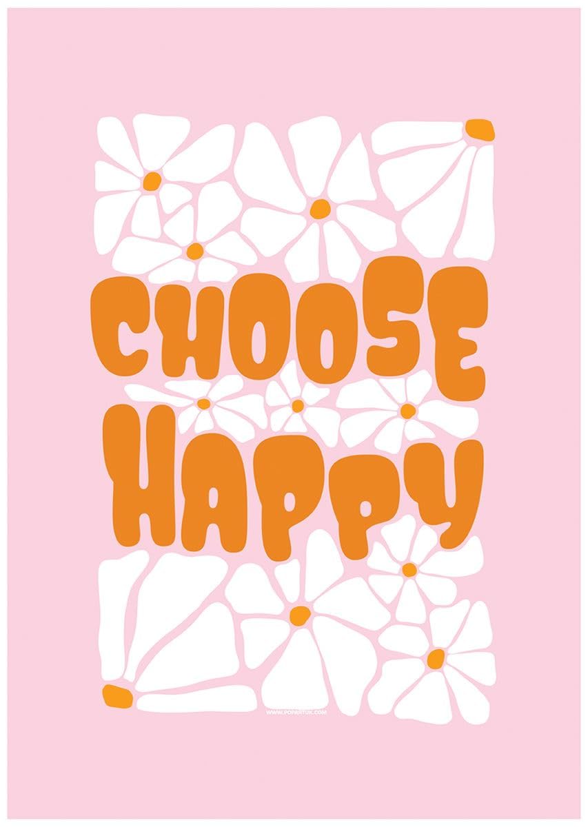 Grindstore Choose Happy Mini Poster