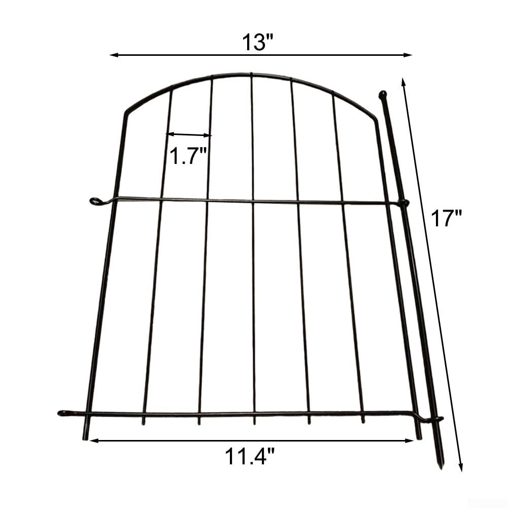 Pannelli di recinzione da giardino in metallo, set di recinzione ad arco per esterni, barriera decorativa per aiuole e bordi di laghetti, divisori per recinzione per piccoli animali per prato
