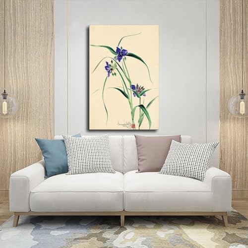 Impression sur toile fleurs d'araignée Chiura Obata pour bureau 30,5x45,7 cm
