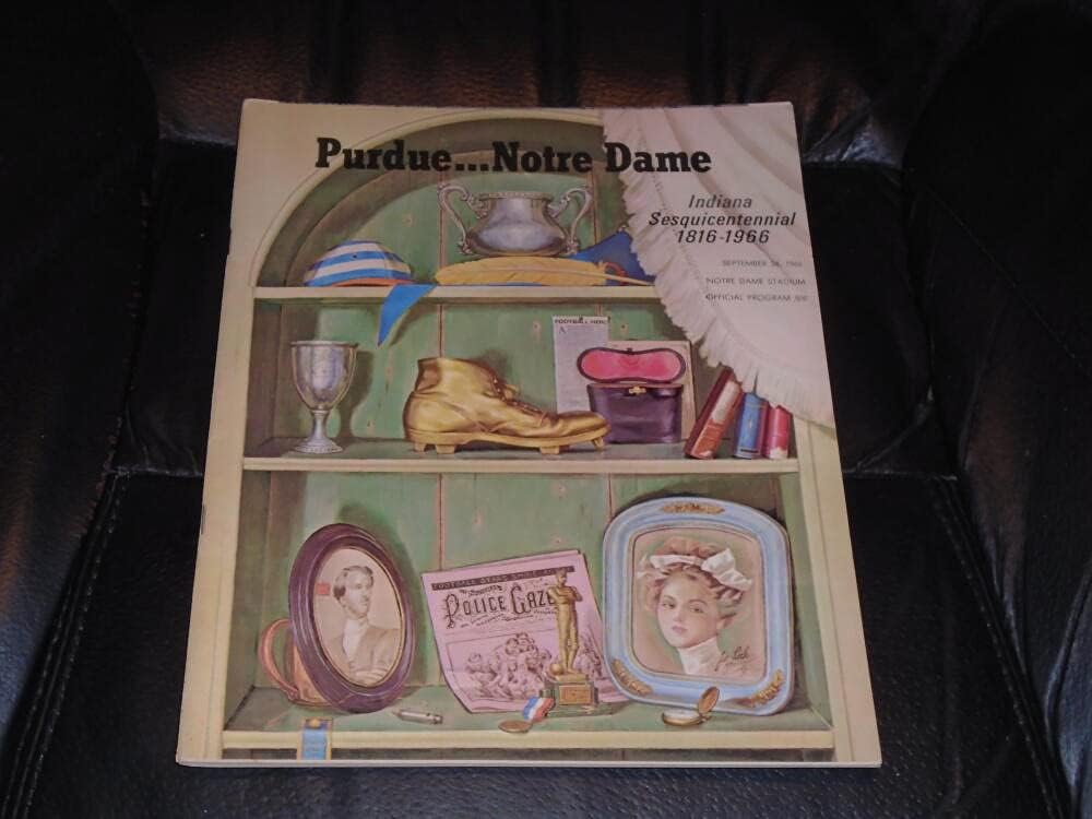 1963 PURDUE AT NOTRE DAME NATIONAL CHAMPS FOOTBALL PROGRAM EX-MINT PLUS