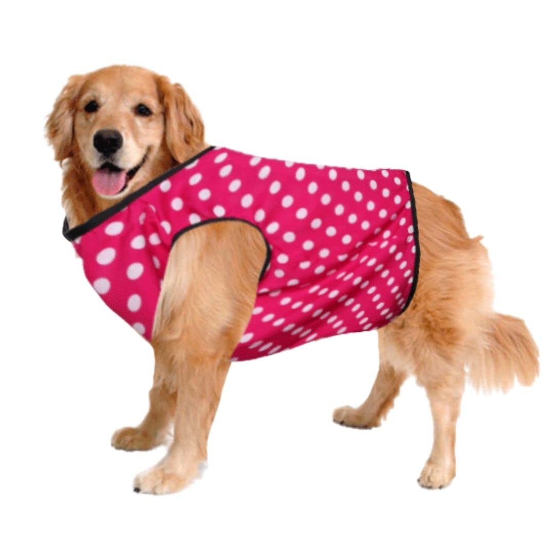 Sage Square Funky Soft Material Dog T-Shirt | Cool/Funky Print Pet | Soft Light Weight | Comfortable & Breathable Dog Clothing | Trendy Vest Outfit (XXXLarge - 30 inch) (Polka Pink) (B0B7161KBG) Amazon Price History, Amazon Price Tracker