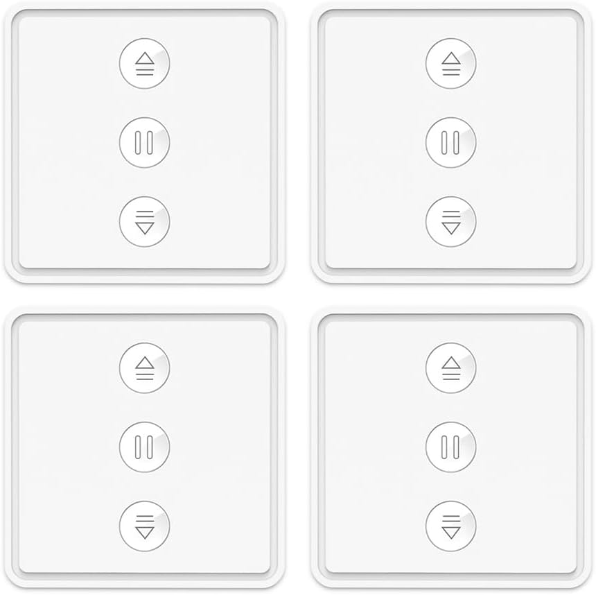EU WiFi Curtain Switch for Blinds - Roller Shutter Motorized Tuya App Voice Control Home Automation 4 Pieces