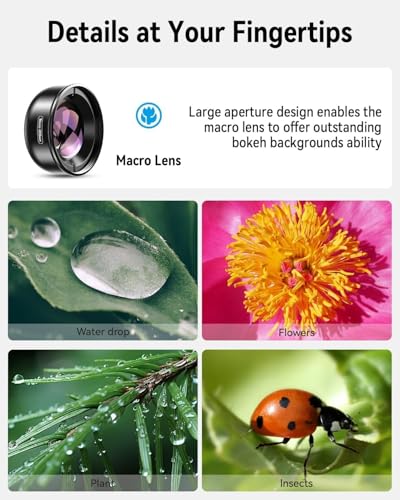 Image of Evil eye 10X Macro Phone Lens Kit for Smartphone with Universal Clip, Professional Macro Photography Lens for iPhone, Samsung and Most of Android Smartphone