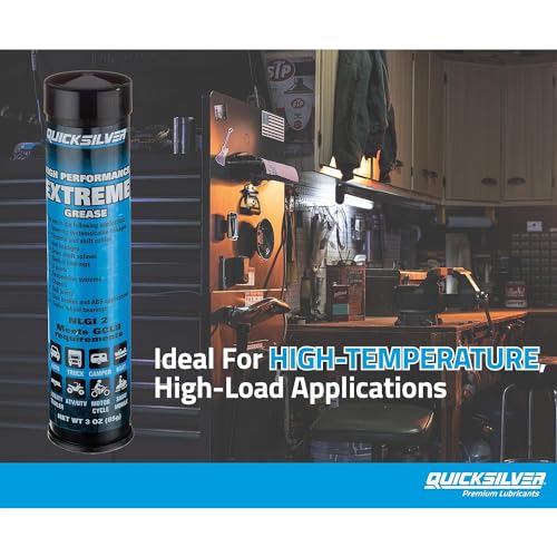 Image of Quicksilver 8M0071837 High Performance Extreme Grease /Lubricant with PTFE, 3-Oz. Cartridges, Pack of 3