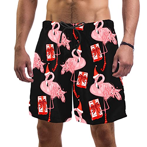 Short de bain flamant rose de Noël idéal pour vos pools parties