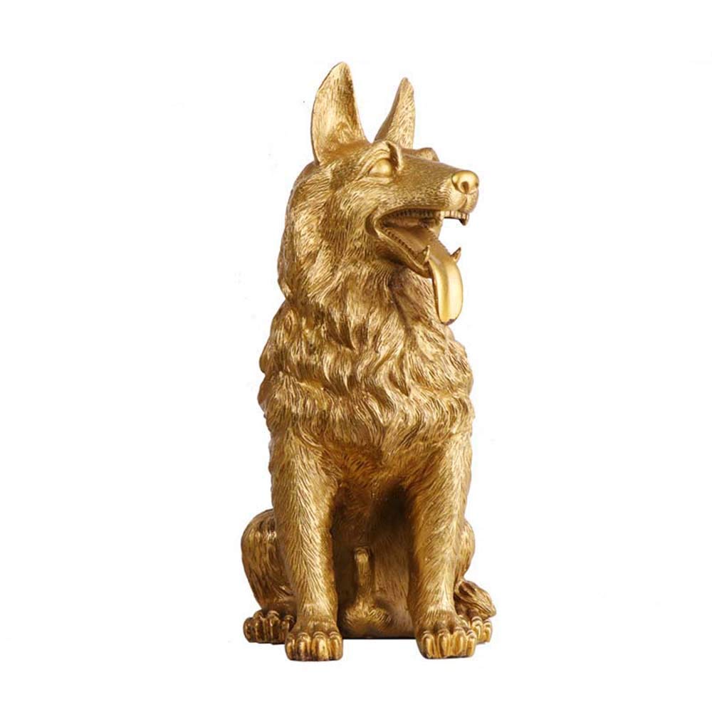SnamicE Ornaments Large Pure Brass Zodiac Dog Statues,Chinese Decor Figurine For Home and Office,Wealth and Good Luck Sculpture,Two Sizes,Stor-A