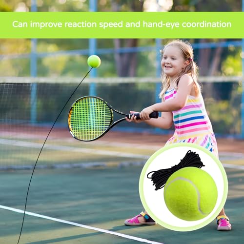 AONAYO 3er-Pack Tennisball Mit Schnur,Tennisball Mit Schnur Tennis Trainer,Twistball,Tennistraining Tennistrainer,Reboundball Swingball,Ball Mit Schnur,Geeignet FüR Tennistraining Drinnen Und DraußEn
