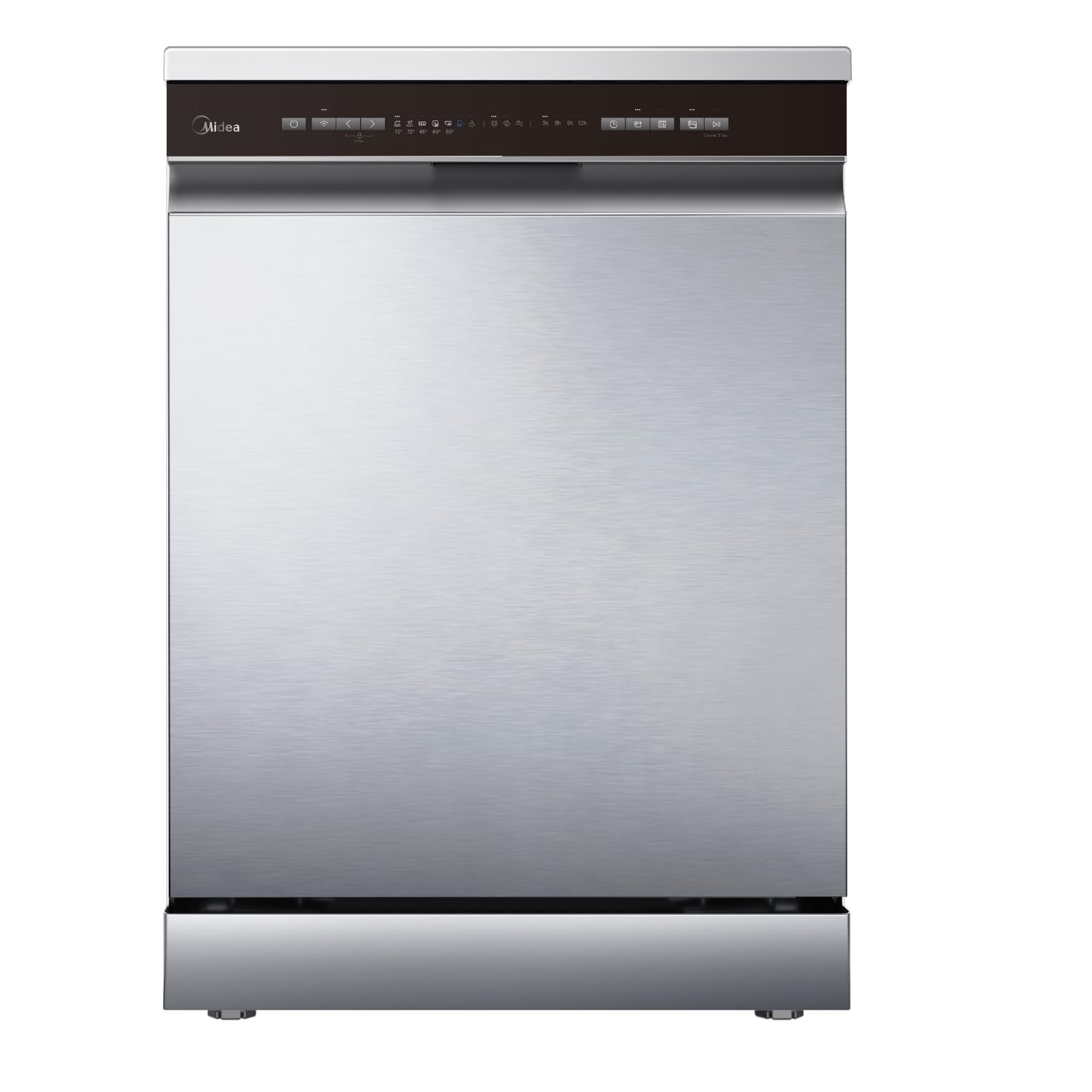 Midea Dishwasher 60 cm+++ Stainless Steel for 14 Services – Dishwasher Free Installation – Compact with 10 Integrable Washing Programs – Antibacterial Filter and Schedule New Model
