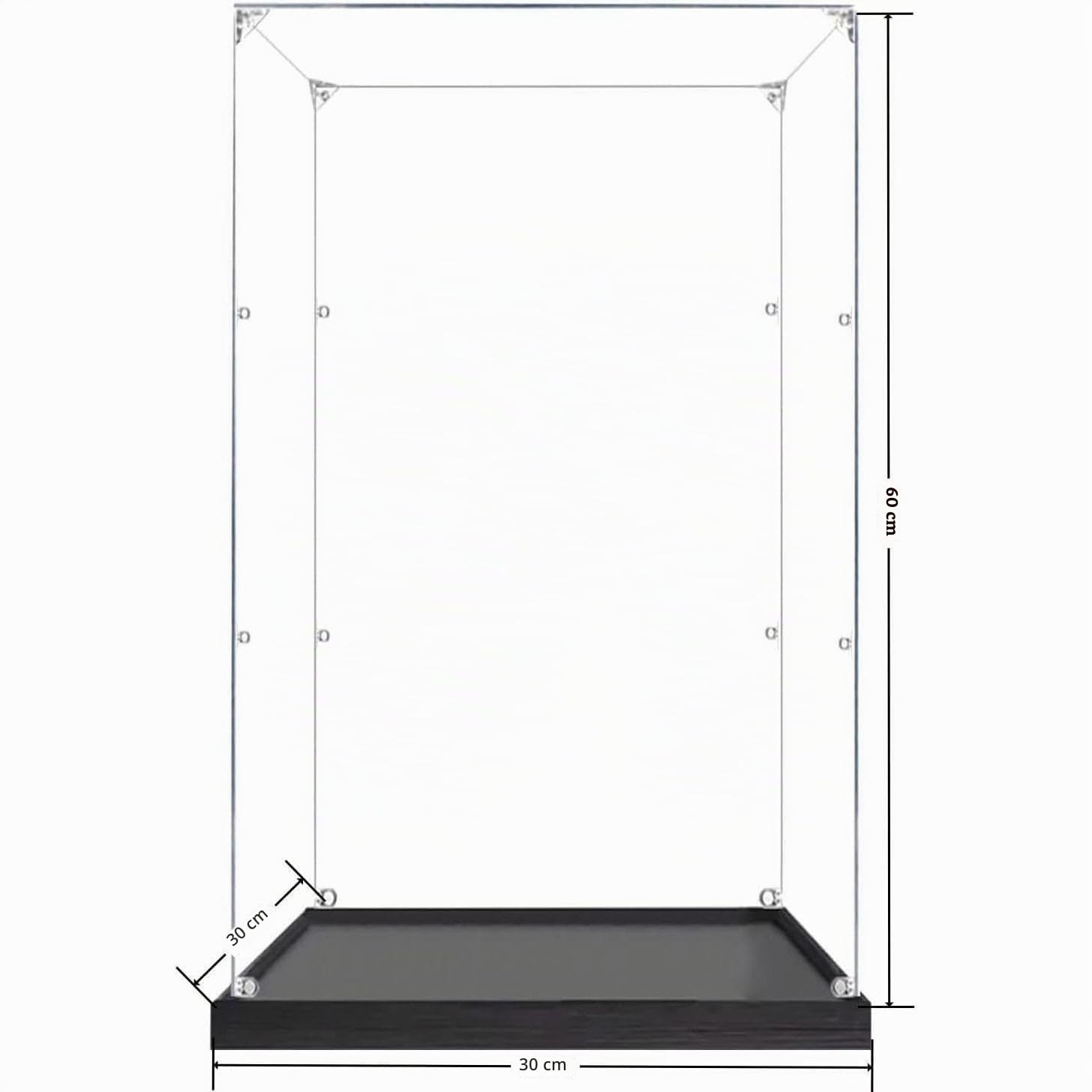 ELZEM Vitrina Acrílica para LG 21335 Modelo de Faro Caja Expositora a Prueba de Polvo de Vitrina 30 x 30 x 60 cm 3MM