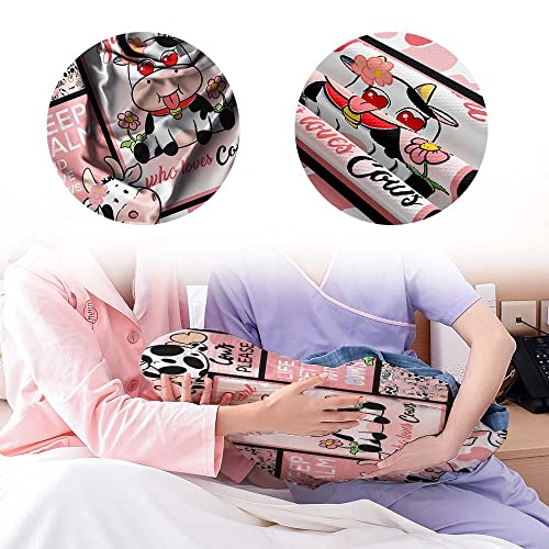 Image of Who Love Cows Newborn Swaddle Blankets with Hat Sets Newborn Receiving Blanket for Boy Girl Swaddle Sack Shower Infant Gift