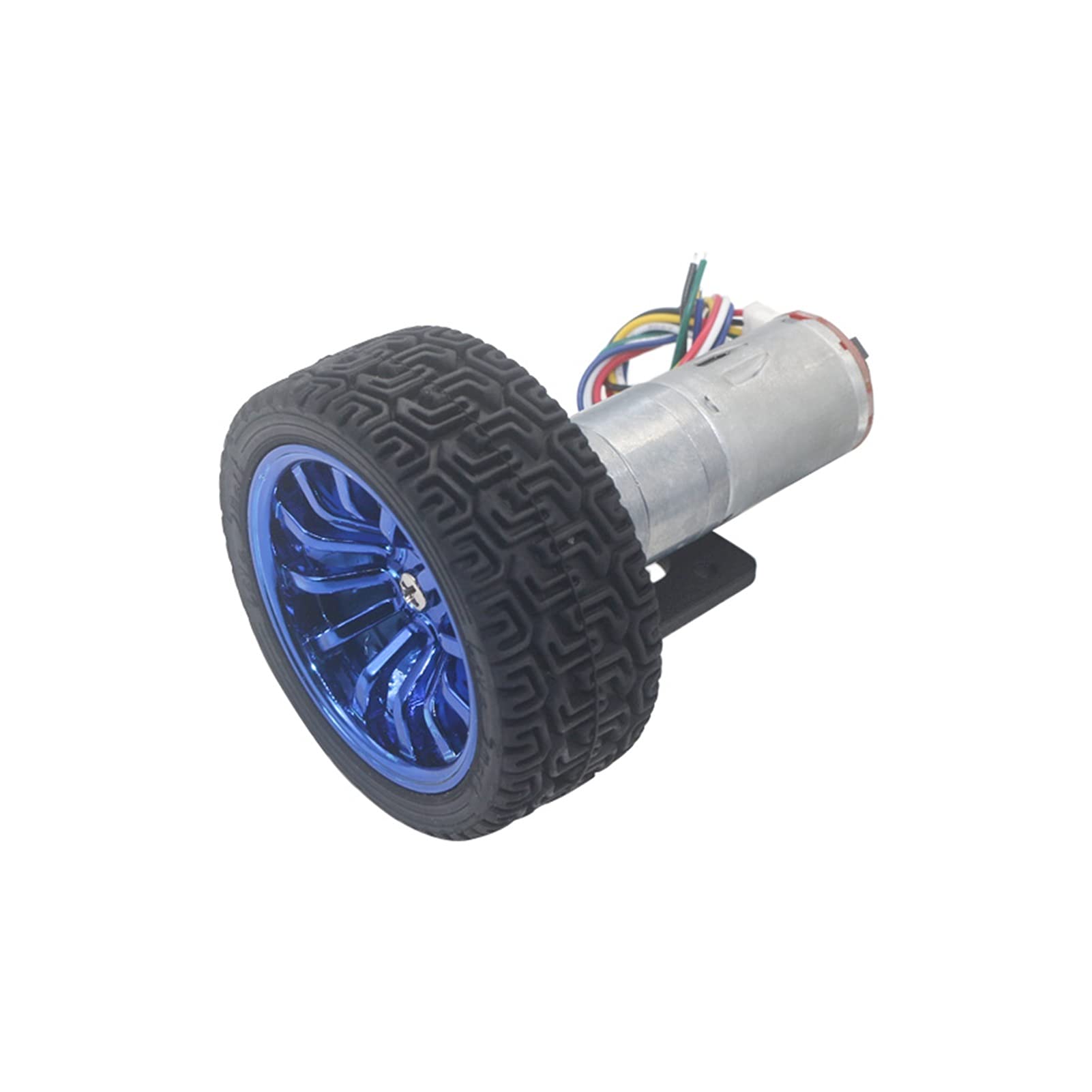 Mini-Motor DC 6V 12V 24V 12-1360 U/min Miniatur-Getriebemotor mit Encoder-Kupplung 65 mm Rad Smart Car Kit for Roboter DIY: 130, Spannung: 6 Volt)(Dc 12volt,130 RPM)