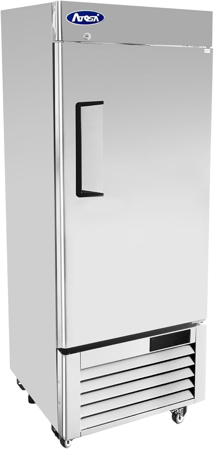 Angled view of the Atosa Commercial Upright Reach-In Refrigerator