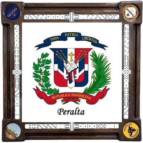 Mesa Dominó Dominican Coat of Arms personalizada