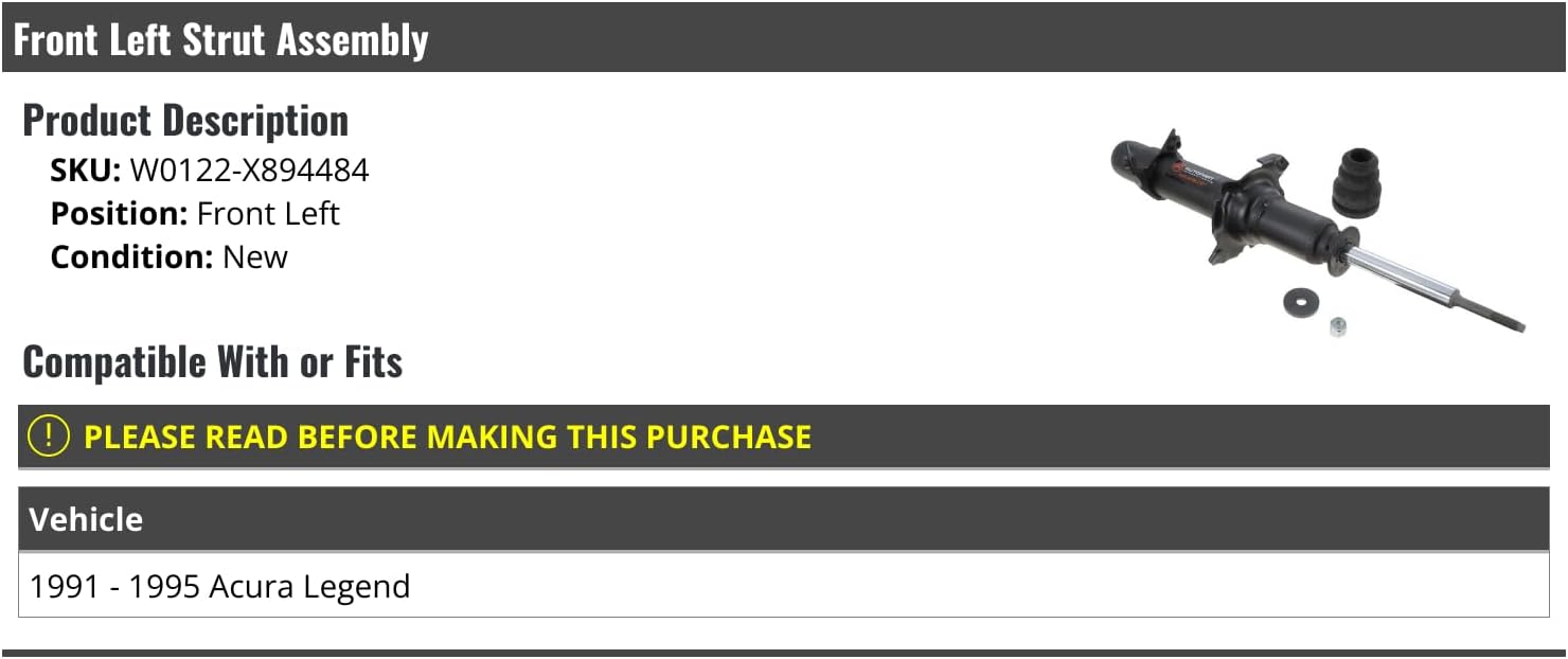 Front Left Driver Side Strut Assembly - Compatible with 1991-1995 Acura Legend