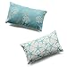 hofdeco Dekoratives Set 2 Überwurf Kissen Fall Modern Aqua Türkis Coral und Seestern Coastal Nautisches Indoor Outdoor Schwerer Stoff Kissenbezug 30,5 x 50,8 cm