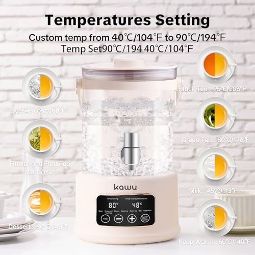 🏡🍽️Electric Kettle Health Pot – 2.5L Glass Smart Kettle with Temperature Control | 7-in-1 Multi-Function Tea Maker with Timer, Keep Warm & Touch Controls for Soup, Porridge, Herbal Brews - Image 3