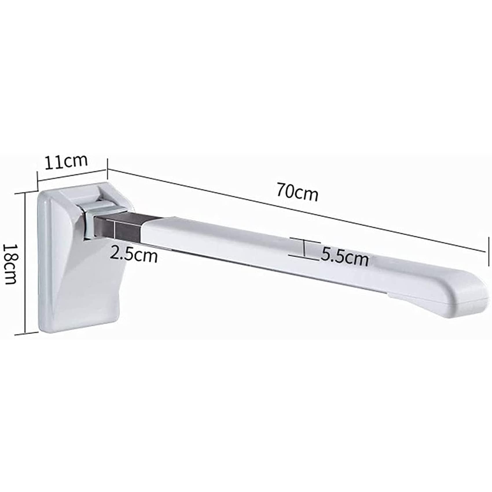 Barra de agarre plegable montada en la pared para soporte de inodoro, barra de seguridad abatible para baño, ayudante para discapacitados para asistencia de pie