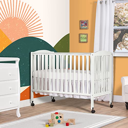 Dream On Me, Full Size 2-In-1 Folding Stationary Side Crib & Graco Premium Foam Crib & Toddler Mattress – Greenguard Gold Certified, Certipur-Us Certified Foam, Machine Washable #TOP3