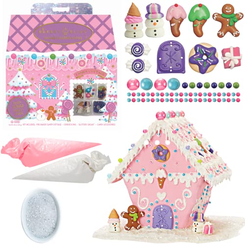 Christmas Gingerbread House Kits for Girls - Candy Cottage Gingerbread House Kit - Includes Pre-Baked Gingerbread House, Quick-Dry Icing, Glittery Sugarâ„¢ and Edible Figurines - Nut Free