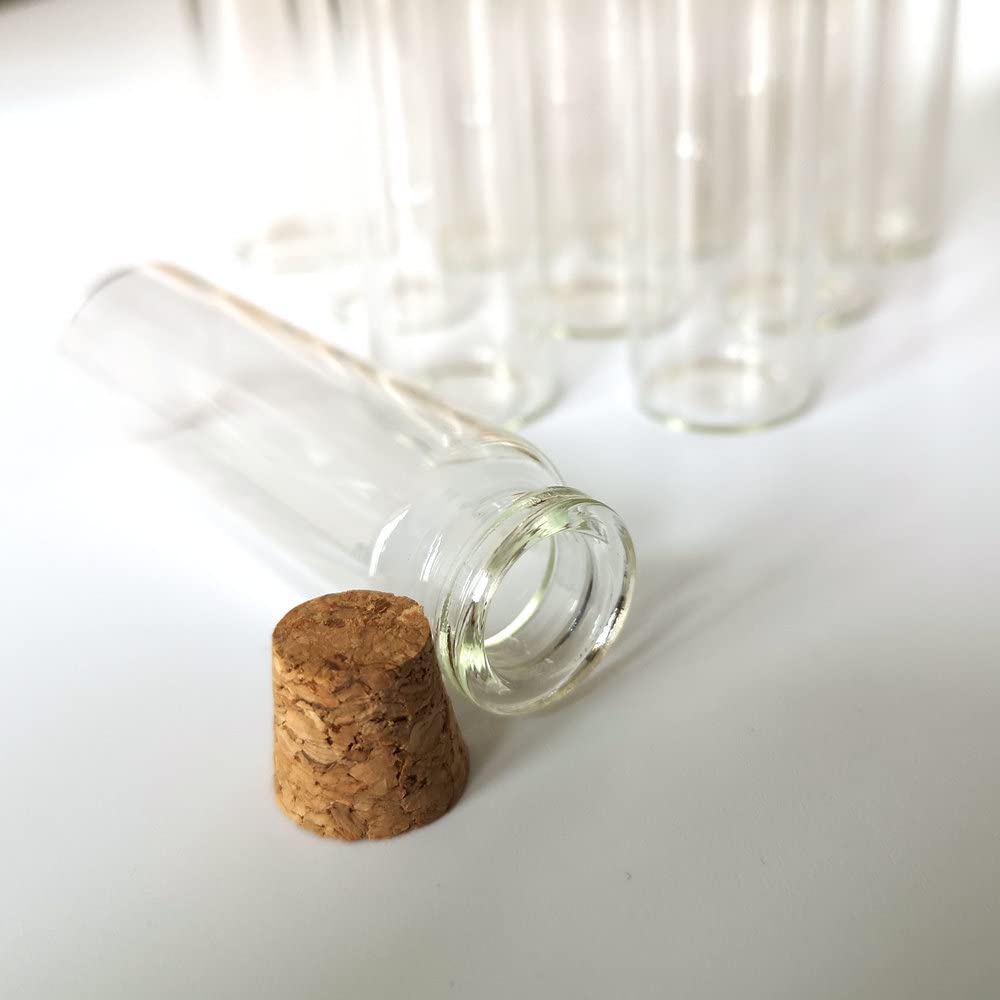 GatherTOOL 20Pcs/Lot 18ml Storage Jar with Cork 22x70x12.5mm Glass Bottle Stopper Wishing Bottle Containers Vials Test Tube for Packing
