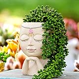 Face Planters Pots Head Planter, Small Plant Pots, Cute Plant Pot, Planters for Indoor Plants, Outdo