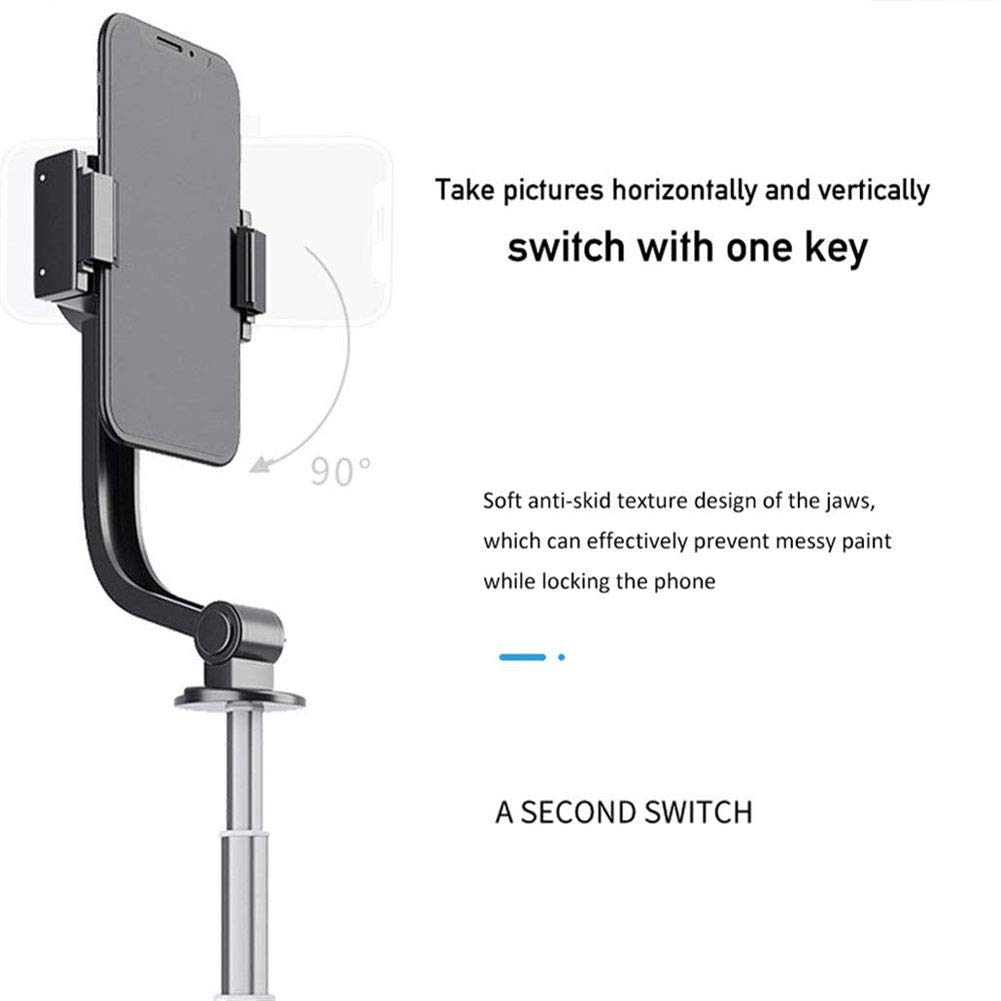 LJJ Gimbal Estabilizador para iPhone/1 Axis Estabilizador Smartphone, Onvierte Tu MóVil En Una CáMara Inteligente para Grabar En Movimiento