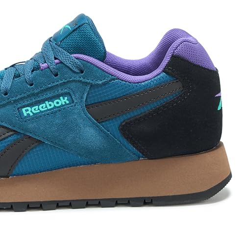Reebok Unisex Glide Sneaker, Escape Blue/Utility Brown/Black, 4.5 US Men