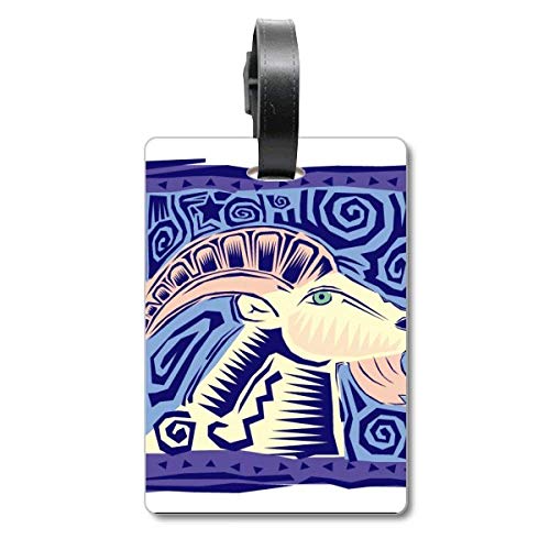 Étiquette valise voyage motif bélier mexicain anti perte de sac