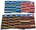 12 Piece Ladies Assorted Striped Warm Winter Fleece Scarfs