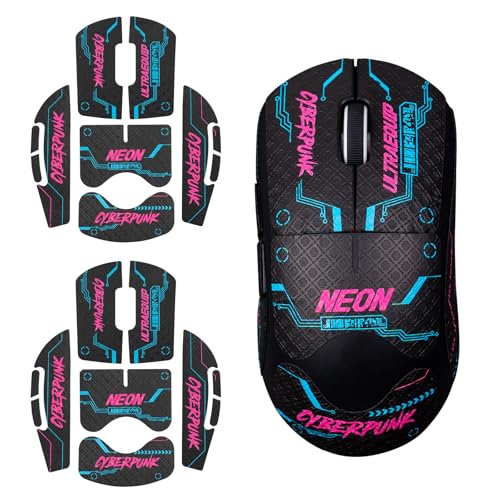 ULTRAEQUIP 2�C��1�}�E�X�O���b�v�e�[�v Cyberpunk-Neon �A���`�X���b�v�X�L�� �Q�[�~���O�}�E�X�p �v���J�b�g ���ȔS�� �h�� �v���d�l �����A�b�v�O���[�h�L�b�g (G PRO���C�����X/G PRO 2 Lightspeed�p)